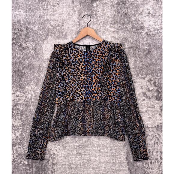 Anthropologie Tops - Anthropologie Top Medium Womens Blank London Leopard Print Long Sleeve Blouse